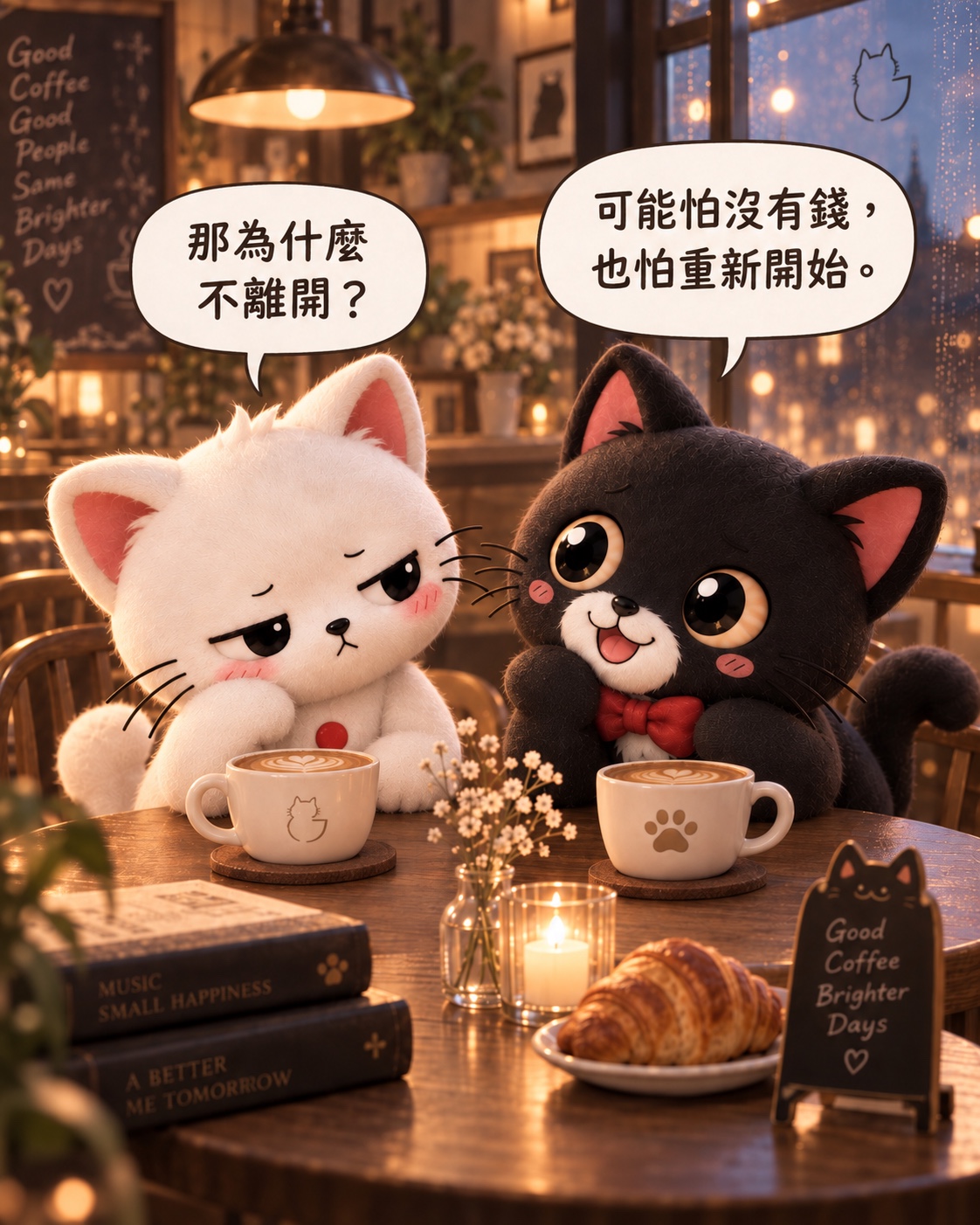 小白：那為什麼不離開？Jasper：可能怕沒有錢，也怕重新開始。
