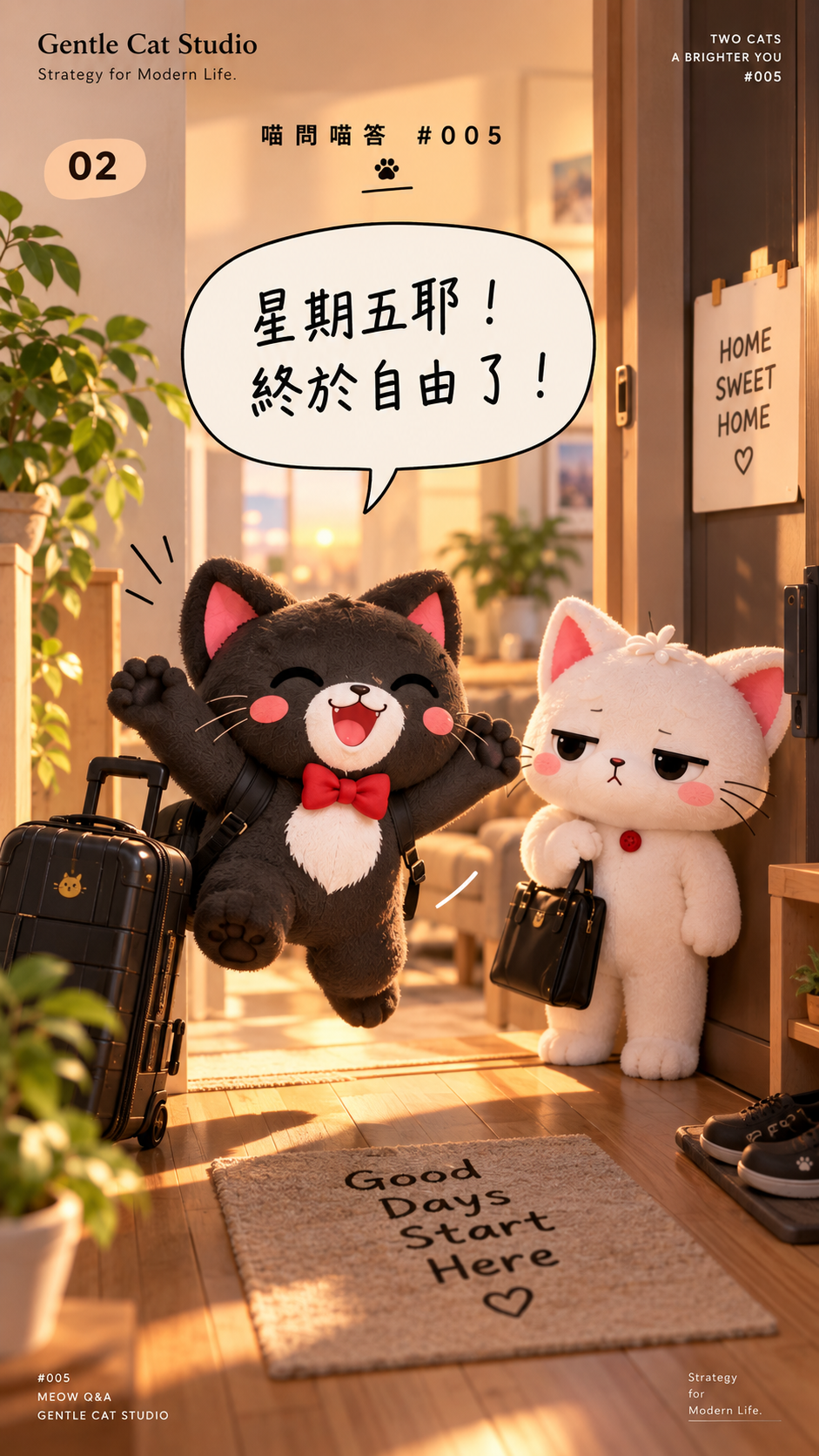 Jasper：星期五耶！終於自由了！